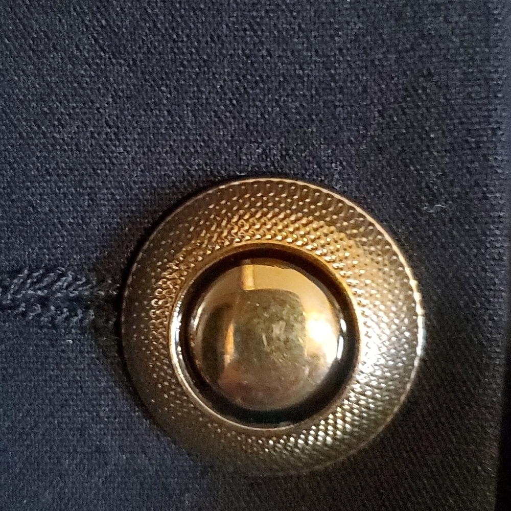 Zara Women's Dark Blue Blazer with Gold Buttons. NWT. MED. Long Sleeve - Picture 5 of 8
